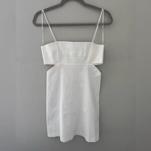 Zara White Cut-out Mini Dress